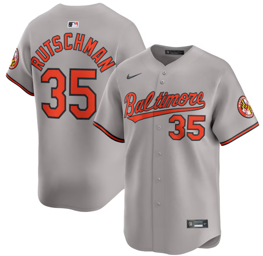 Youth Baltimore Orioles #35 Adley Rutschman Nike Grey Jersey